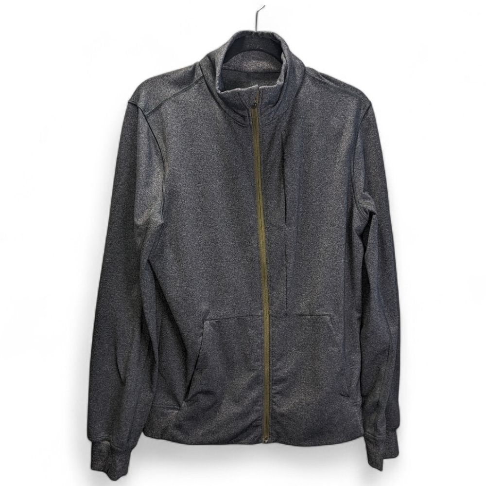 lululemon Mens Gray Heathered Performance Jacket Size M Flaw
